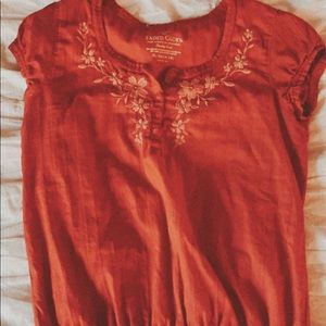 Thrifted Red Faded Glory blouse